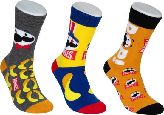 מארז 3 זוגות גרביים מעוצבים Pulliez דגם Pringles - מידת One Size שמתאימה למידות 36-46 – תמונה 3