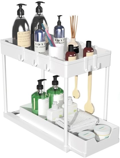 ארגונית מתחת לכיור מבית HomeSet - צבע לבן – תמונה 3