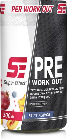 אבקת קדם אימון בטעם פירות Super Effect - משקל 300 גרם