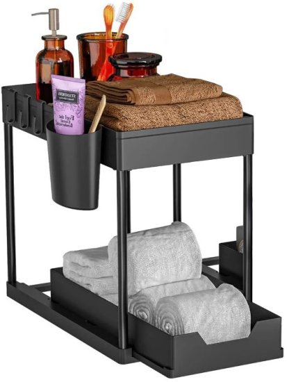 ארגונית מתחת לכיור מבית HomeSet - צבע שחור