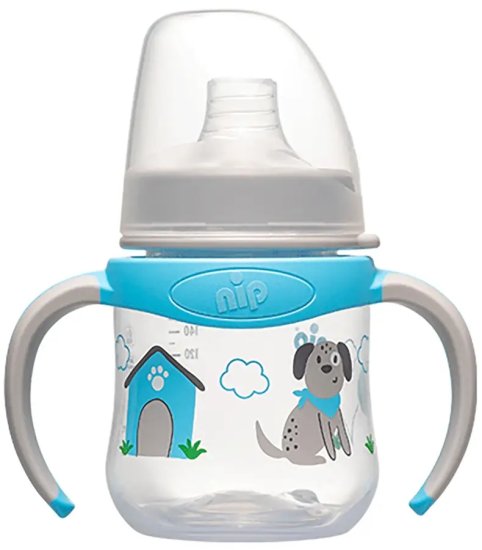 בקבוק אימון עם פייה רכה לתינוקות 150 מ''ל מבית Nip - כחול