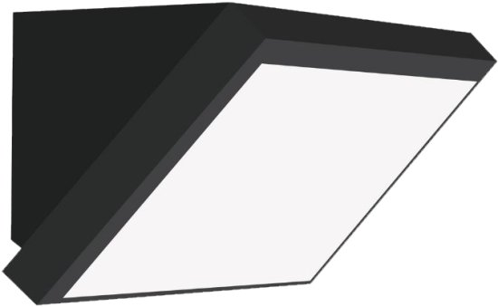 גוף תאורה צמוד קיר מוגן מים Lumitec IP65 60W - צבע גוף שחור - גוון אור מתכוונן CCT 3000K-6500K