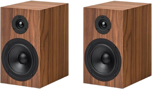 זוג רמקולים מדפיים Pro-Ject Box 5 - צבע חום אגוז