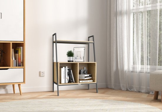 כוננית ספרייה 63 ס''מ דגם Lior מבית Star Shop - צבע עץ אלון