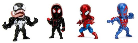 מארז 4 מיני דמויות מיציקת מתכת מבית Jada -  מארוול