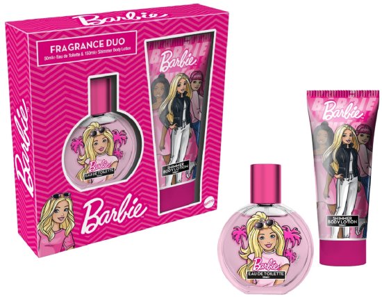 מארז בושם לבנות 50 מ''ל Barbie או דה טואלט E.D.T + קרם גוף שימר 150 מ''ל
