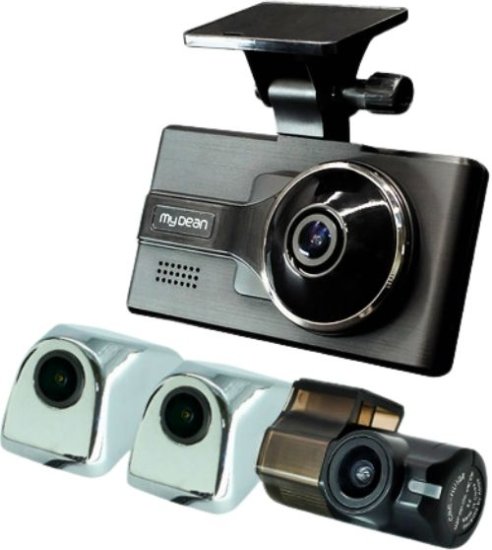 מצלמת דרך לרכב 4 ערוצים FHD+HD דגם MyDean Z400W + כרטיס זיכרון 128GB