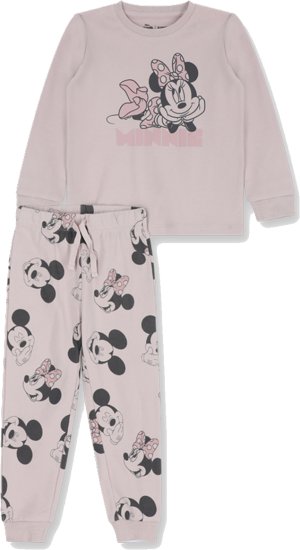 סט פיג'מה חולצה ומכנסיים 100% כותנה Minene - צבע ורוד / מיני מאוס (גילאי 4-5)