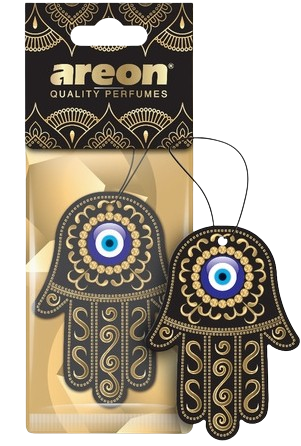 עץ ריח דגם Hamsa Blue Eye בניחוח Silver Linen מבית Areon - סך הכל 10 יחידות