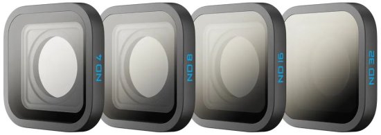 ערכת 4 עדשות מסנני ND (ND4 / ND8 / ND16 / ND32) למצלמת GoPro HERO13 Black