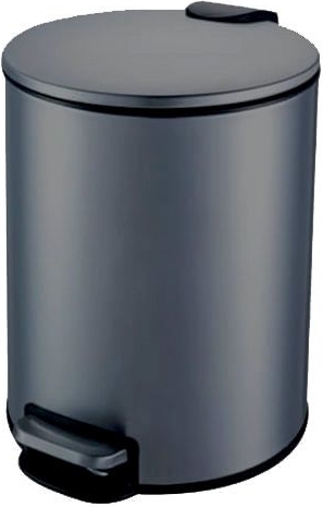 פח אשפה עגול 3 ליטר Classic סגירה שקטה מבית Eko - צבע אפור בטון