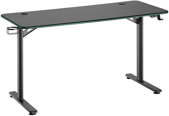 שולחן מחשב גיימינג עם תאורת Brateck GMD08-2 RGB - שחור