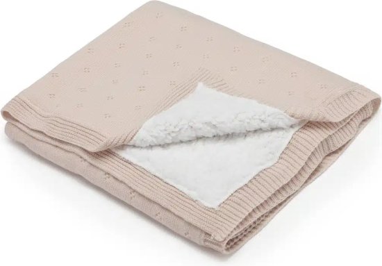 שמיכת פוינטל סרוגה מבית Nino - צבע ורוד