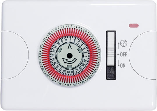 שעון 24 שעות לקופסא מלבנית תחת הטיח Wise Electric S4 - צבע לבן