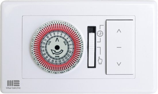 שעון 24 שעות לתריס תחת הטיח Wise Electric S8 - צבע לבן