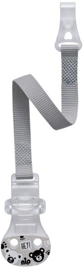 שרשרת בטיחות למוצץ מבית Nip - אפור