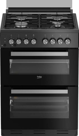 תנור משולב דו תאי 7 תוכניות 35+49 ליטר + 4 מבערים כולל מצב שבת Beko KFDM62120DBDSL – צבע שחור