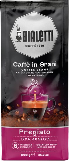 תערובת פולי קפה 1 ק''ג Bialetti Caffe In Grani Pregiato