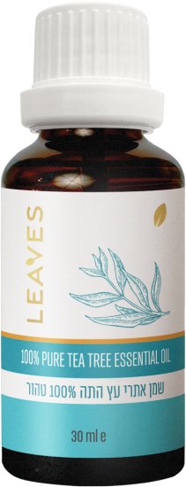 LEAVES - שמן אתרי עץ התה 100% טהור - נפח 30 מ''ל