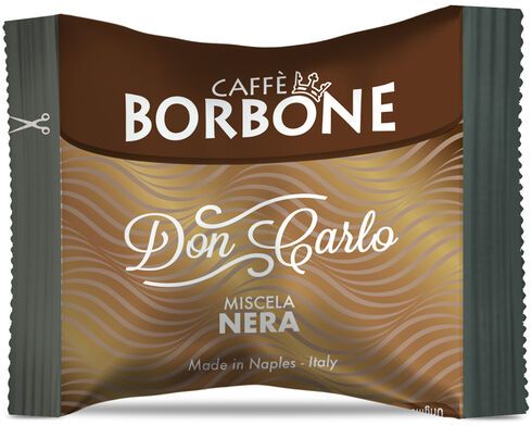 50 קפסולות פלסטיק Caffe Borbone Don Carlo Miscela Nera - תואמות למכונות קפה Lavazza A Modo Mio – תמונה 3