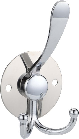 מתלה מגבות בהדבקה 2 ווים 12 ס''מ Aquila Set And Stick - צבע כסוף מט – תמונה 3