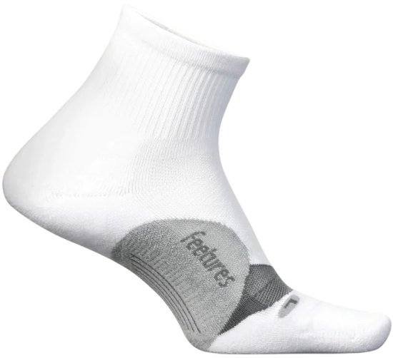 גרבי ספורט Feetures Elite Light Cushion Quarter - מידה 43-46 (L) - צבע White – תמונה 3