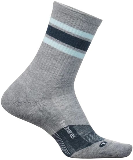 גרבי ספורט Feetures Trail Max Cushion Mini Crew - מידה 38-42 (M) - צבע Blaze Gray – תמונה 3