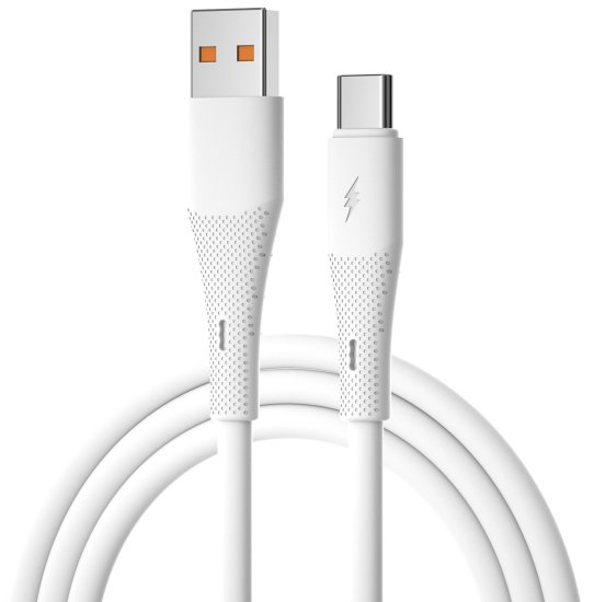 כבל סנכרון וטעינה מהירה 27W באורך 1 מטר USB-A ל-Type-C מבית FVI Technologies - צבע לבן – תמונה 3