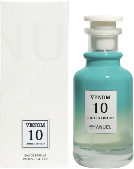 בושם לגבר‏ 100 מ''ל Emanuel Venom 10 או דה פרפיום‏ E.D.P - מהדורה מוגבלת