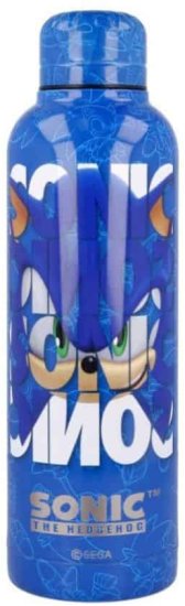 בקבוק שתיה מנירוסטה 515 מ''ל מבית Nintendo - סוניק הקיפוד