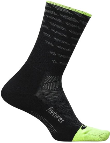 גרבי ספורט Feetures Elite Light Cushion Mini Crew - מידה 38-42 (M) - צבע Tempo Black