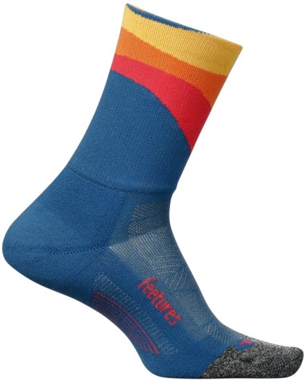 גרבי ספורט Feetures Elite Light Cushion Mini Crew - מידה 43-46 (L) - צבע Rythmic Blue