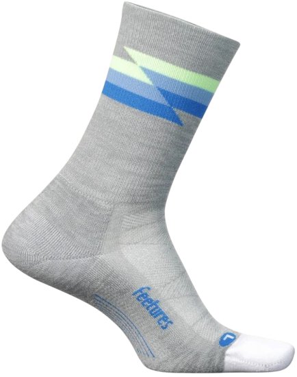 גרבי ספורט Feetures Elite Light Cushion Mini Crew - מידה 43-46 (L) - צבע Synthwave Gray