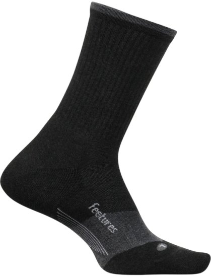 גרבי ספורט Feetures Trail Max Cushion Mini Crew - מידה 47-51 (XL) - צבע Black