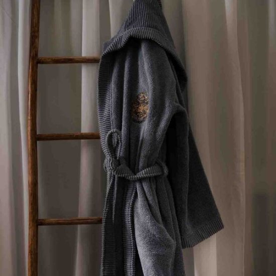 חלוק רחצה 100% כותנה מידות L/XL סדרת Harry Potter מבית Vardinon - כחול