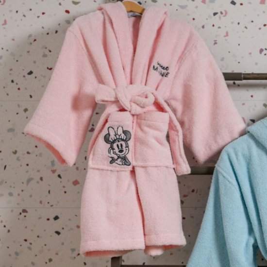 חלוקי רחצה לילדים 100% כותנה לגילאי 14-16 מבית Vardinon - דגם Sweet Minnie