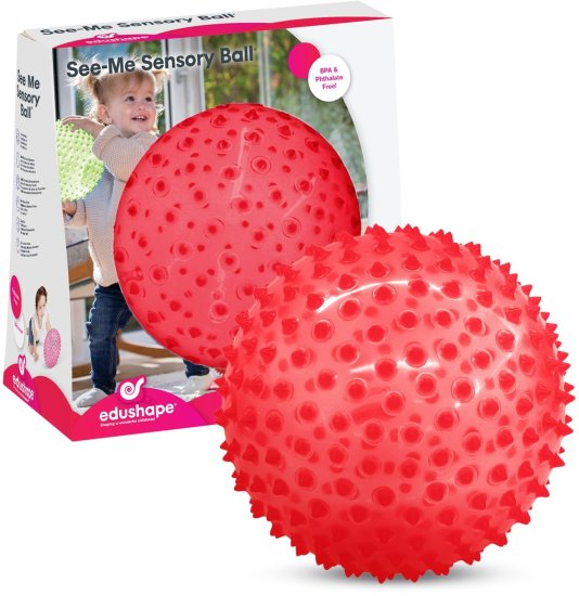 כדור תחושה - צבע אדום שקוף מבית Edushape