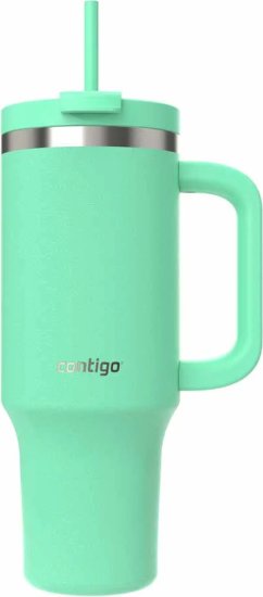 כוס שתיה תרמית עם קש דגם Streeterville מבית Contigo – צבע טורקיז – 1200 מ"ל