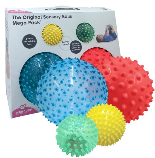 מארז 4 כדורי תחושה - צבעי יסוד מבית Edushape