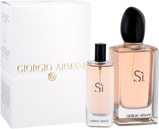 מארז בושם לאישה 100 מ''ל Giorgio Armani Si או דה פרפיום‏ E.D.P + בושם 15 מ''ל