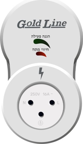 מגן ברקים ונחשולי מתח + השהיה דגם LPP-02 מבית Gold Line