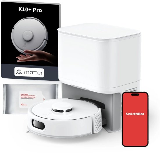 מיני שואב אבק חכם SwitchBot K10+ Pro - צבע לבן