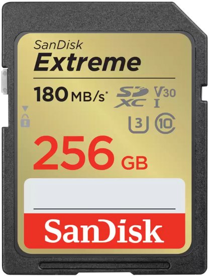 מציאון ועודפים - כרטיס זיכרון SanDisk Extreme SDXC UHS-I Class-10 U3 V30 - דגם SDSDXVV-256G-GNCIN - נפח 256GB