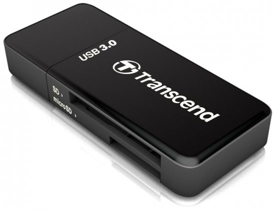 מציאון ועודפים - קורא כרטיסים Transcend USB 3.0 Compact TS-RDF5K - צבע שחור