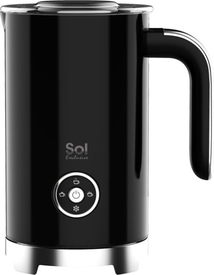מקציף חלב קלאסי יוקרתי 300 מ''ל Sol Exclucive Milk Frother 500W - צבע שחור
