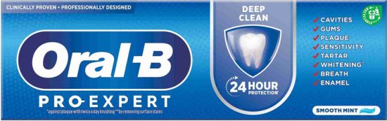 משחת שיניים לניקוי עמוק Oral-B Pro-Expert בטעם מנטה מרענן - נפח 75 מ''ל