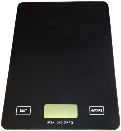 משקל מטבח זכוכית מבית Davmi - צבע שחור