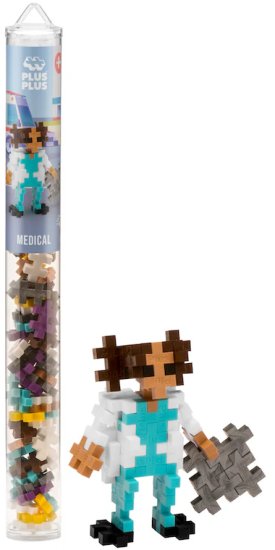 סט הרכבה בשפופרת 100 חלקים Plus Plus Colormix - גיבורים בשגרה: אחות רפואית