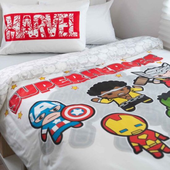 סט מצעים 3 חלקים 100% כותנה 90x200 ס''מ מבית Vardinon - דגם Super Heroes