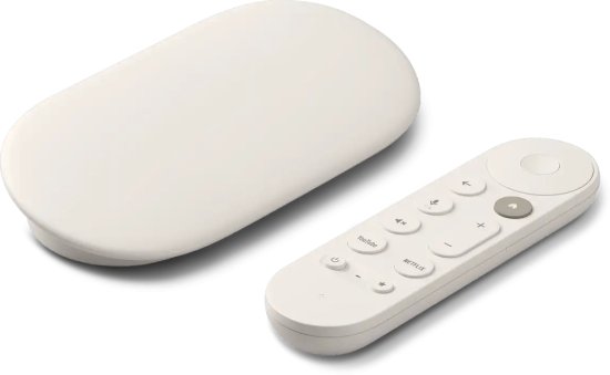 סטרימר Google TV 4K עם שלט קולי - לבן
